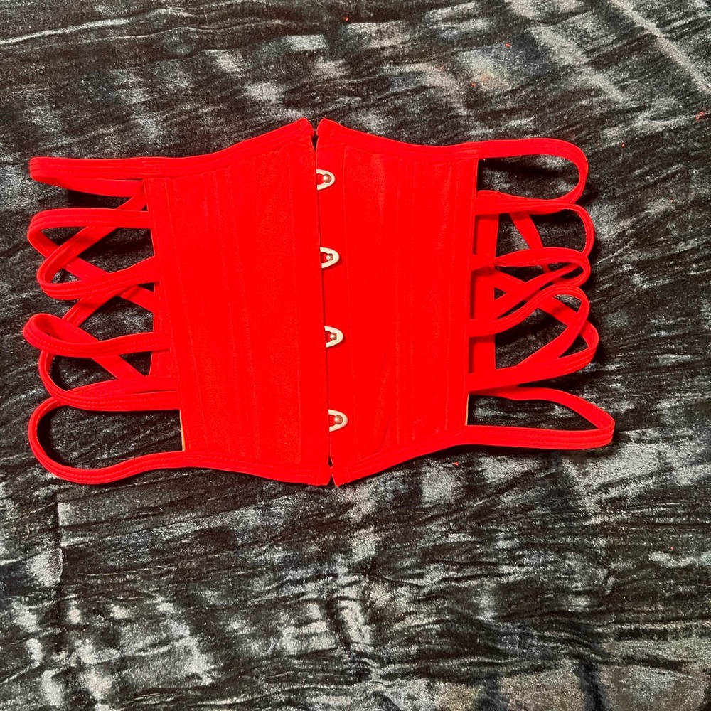 Custom made Corselet made in spandex from Waisted Couture. No tags in it. 26”